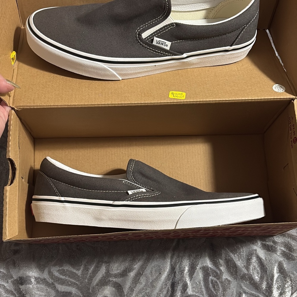 Vans Men's Charcoal Slip-On Loafers